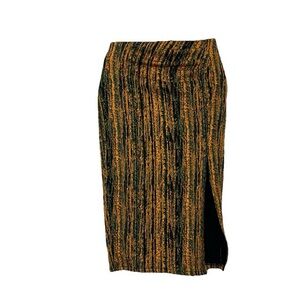 Zara Black and Gold Pencil Skirt